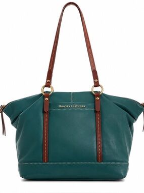 Dooney & Bourke Wayfarer Tilly Tote Green Smooth Leather Shoulder Bag